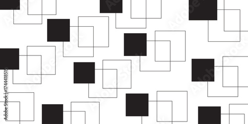 Abstract technology of squares concept. vector illustration background. Square seamless pattern. Black vector texture with rectangular style. Abstract technology of squares concept.