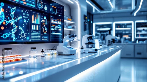 Wallpaper Mural A Futuristic Lab with Advanced Analytical Equipment for Scientific Use Torontodigital.ca