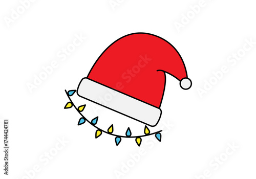 Gorro de nieve con luces de navidad