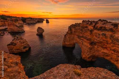 Golden Sunrise at Marinha Beach – Algarve Coast, Portugal
