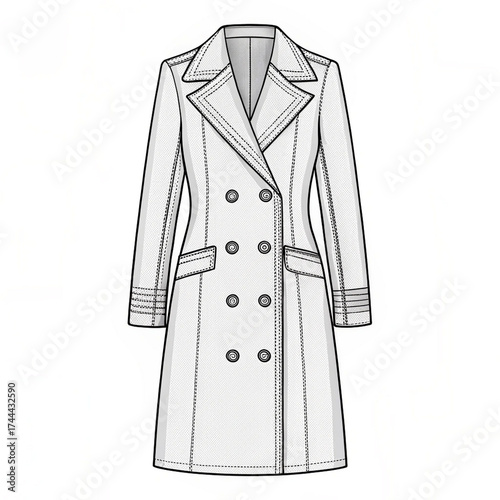 female jacket isolated on white background