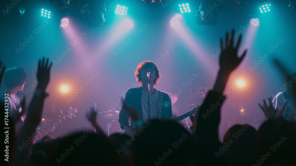 custom made wallpaper toronto digital学生がライブで跳ねる夜の会場風景