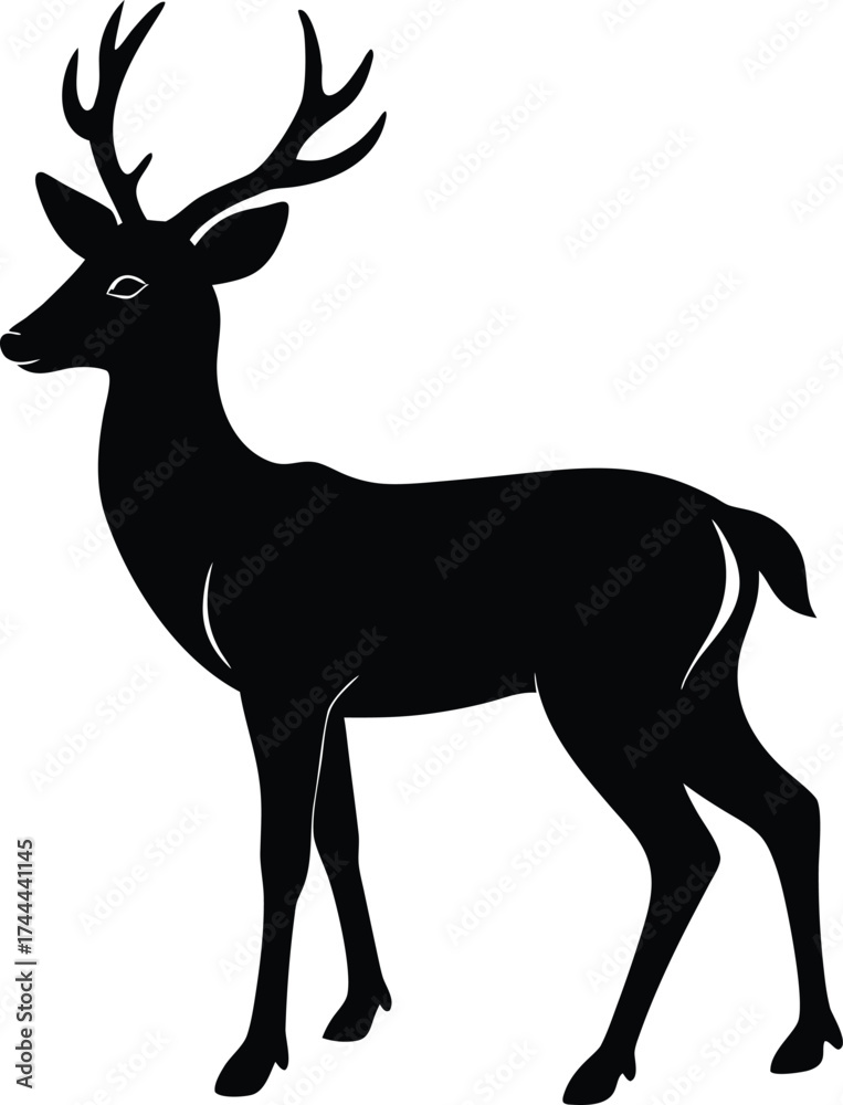 Obraz premium deer silhouette vector illustration 
