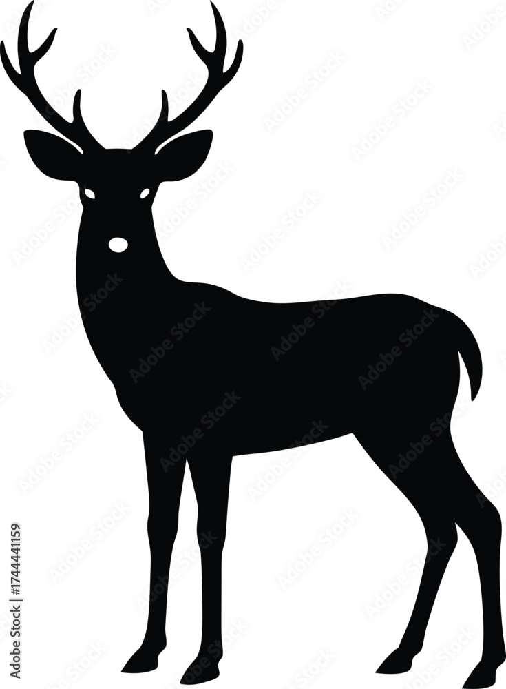 Obraz premium deer silhouette vector illustration 