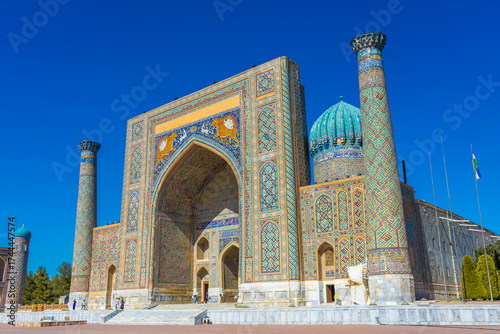 Madrasah of Registan Square in Samarkand, Uzbekistan