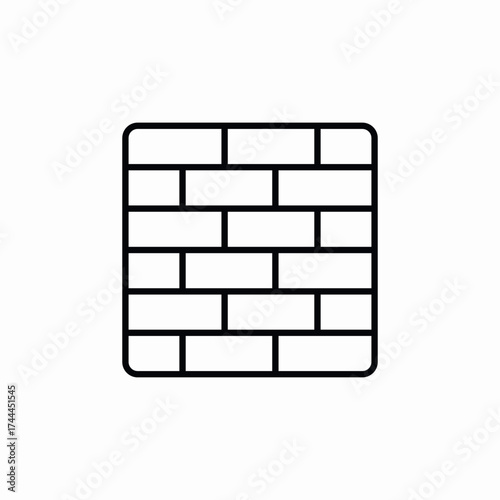 bricks wall icon sign vector