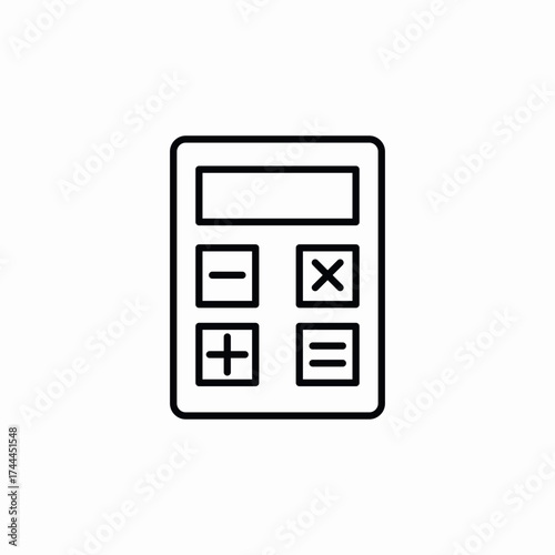 calculator count icon sign vector
