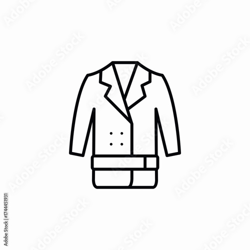 winter coat male icon sign vector
