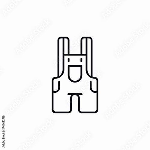 overalls cloth icon sign vector