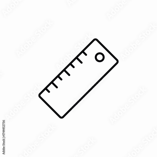 ruler measure icon sign vector