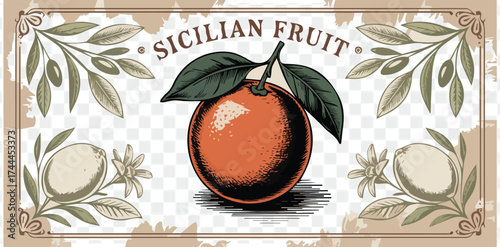 Sicilian Orange Vintage Label
