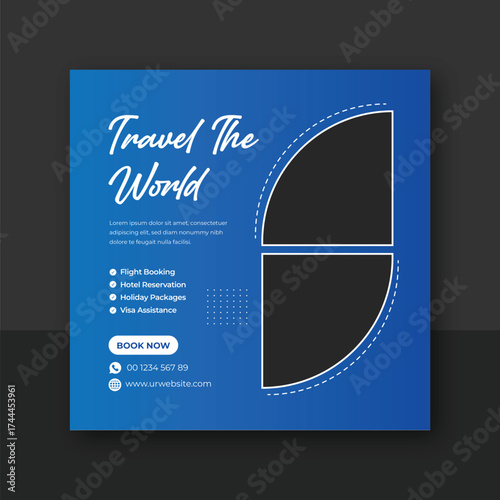Travel Agency social media Or instgram Post design