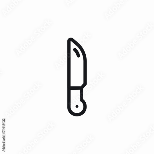 knife cut icon sign vector