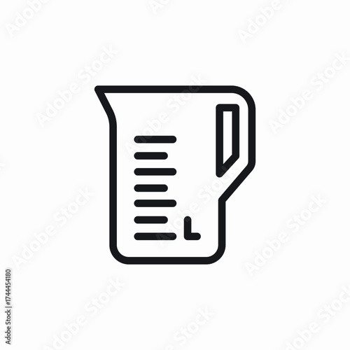 measuring cup icon sign vector