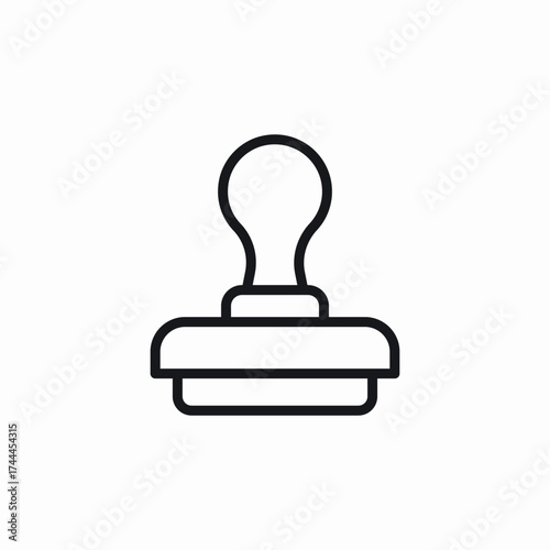 stamp document icon sign vector