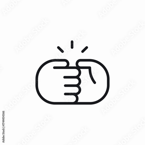 thumb war icon sign vector
