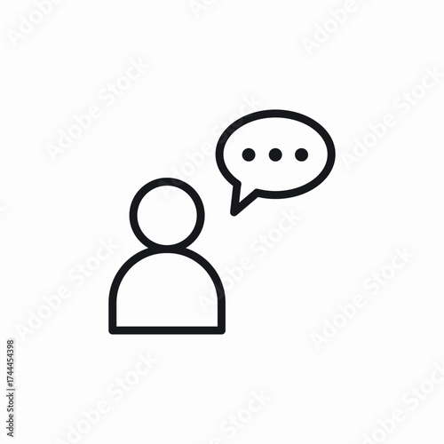 user speech bubble icon sign vector