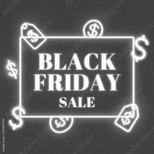 Black Friday Sale labels.