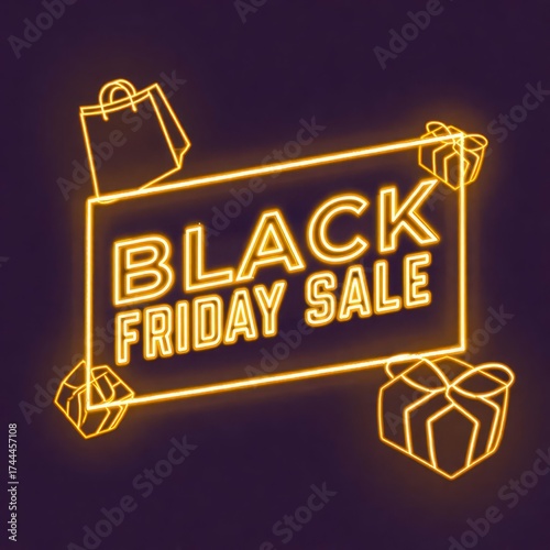 Black Friday Sale labels.