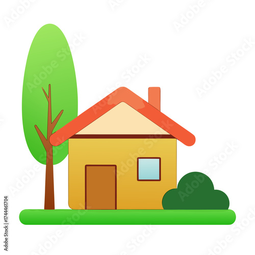 Maison avec arbre