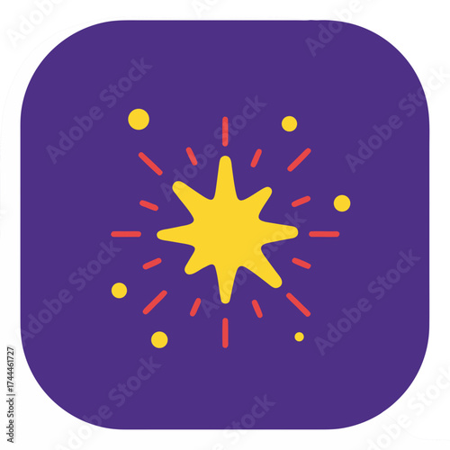 Icône feu d’artifice violet