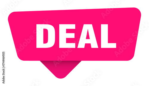 deal magenta sticker isolated on transpatent background. deal sign