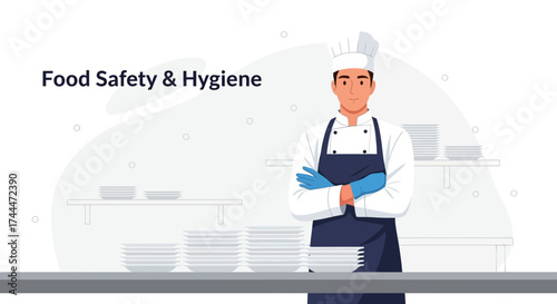 A Professional Chef Illustrates Food Safety and Hygiene Standards In The Kitchen Setting