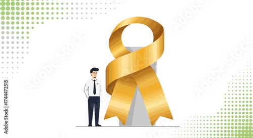 A Representational Illustration Depicting a Symbol of Awareness and Achievement