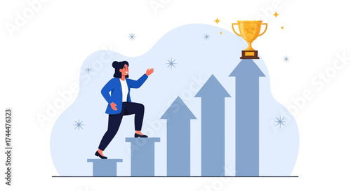 Achieving Business Aspirations, Success Journey, And Reaching Goals with Growth and Strategy