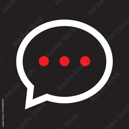 Chat Bubble Logo. Modern Conversation and Communication Icon Vector.