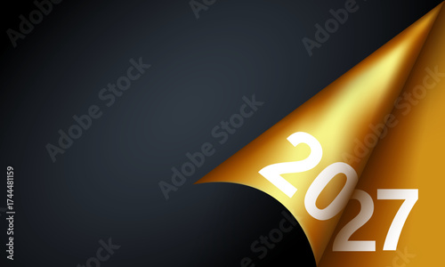2027 Happy New Year Background Design.