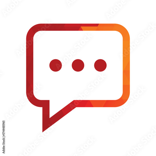 Chat Bubble Logo. Modern Conversation and Communication Icon Vector.