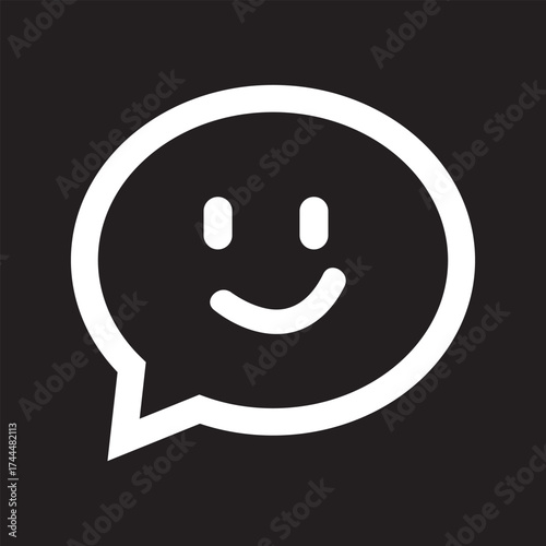 Chat Bubble Logo. Modern Conversation and Communication Icon Vector.