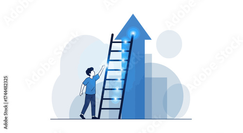 Ascending Towards Success: Achieving Goals with a Determined Effort and Focused Vision