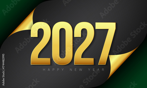 2027 Happy New Year Background Design.