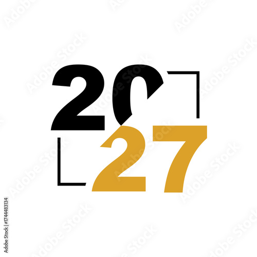 2027 Happy New Year Background Design.