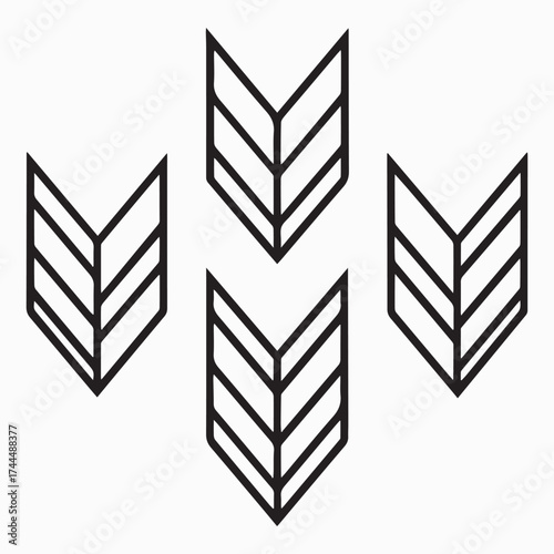bold thick arrow vector