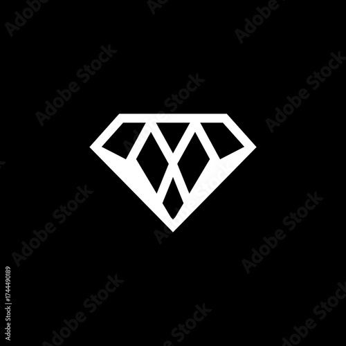diamond on black background
