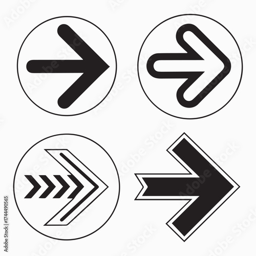 bold thick arrow vector
