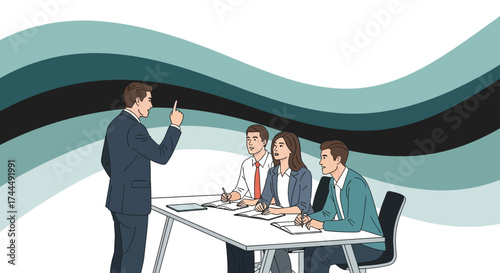Business Presentation Meeting With People Discussing New Ideas and Initiatives