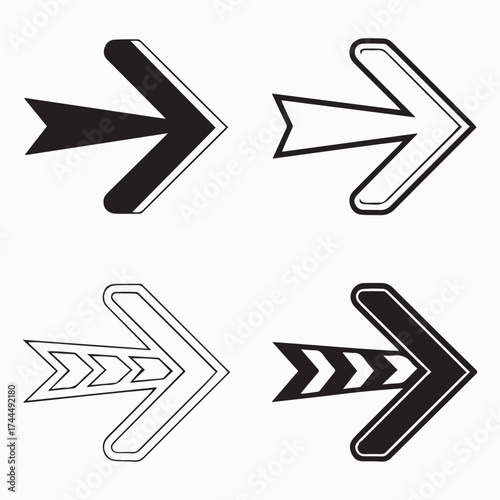 bold thick arrow vector