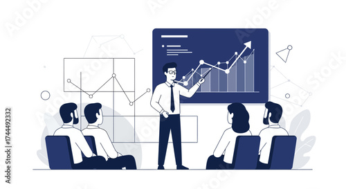 Business Presentation Depicting Growth And Profitability, Strategic Analysis, And Planning