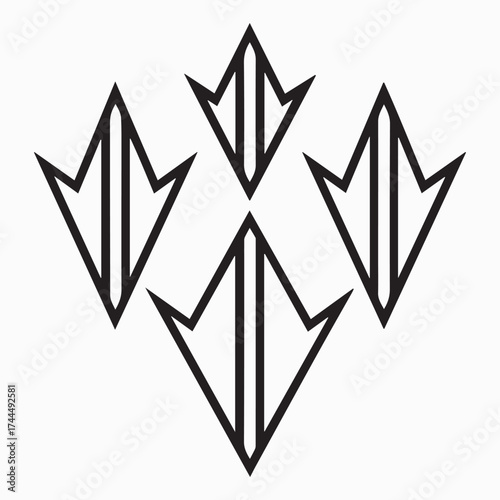 bold thick arrow vector
