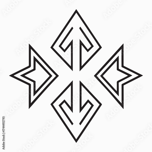 bold thick arrow vector