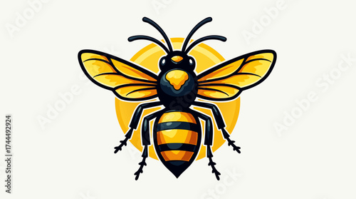 vector illustration of a wasp