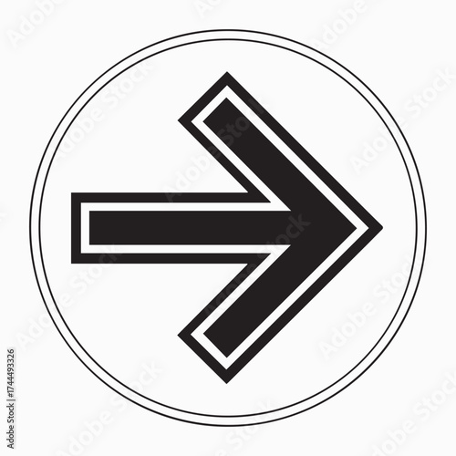bold thick arrow vector