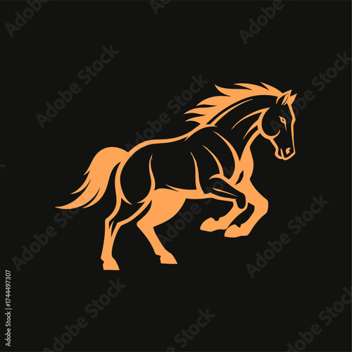 Majestic Grey Horse in Dynamic Pose