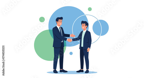 Businessmen Shake Hands, Symbolizing Cooperation, Agreement, And Partnership Success