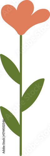 Simple Flower with Leaves