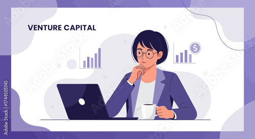 Businesswoman Contemplating Venture Capital Investment Strategy In A Modern Corporate Setting